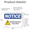 Signmission Maintenance Use Only Sign With Symbol, 24 in W x Rectangle, Vinyl Decal OS-2PACK-NS-D-1824-L-14112 - alternate 2